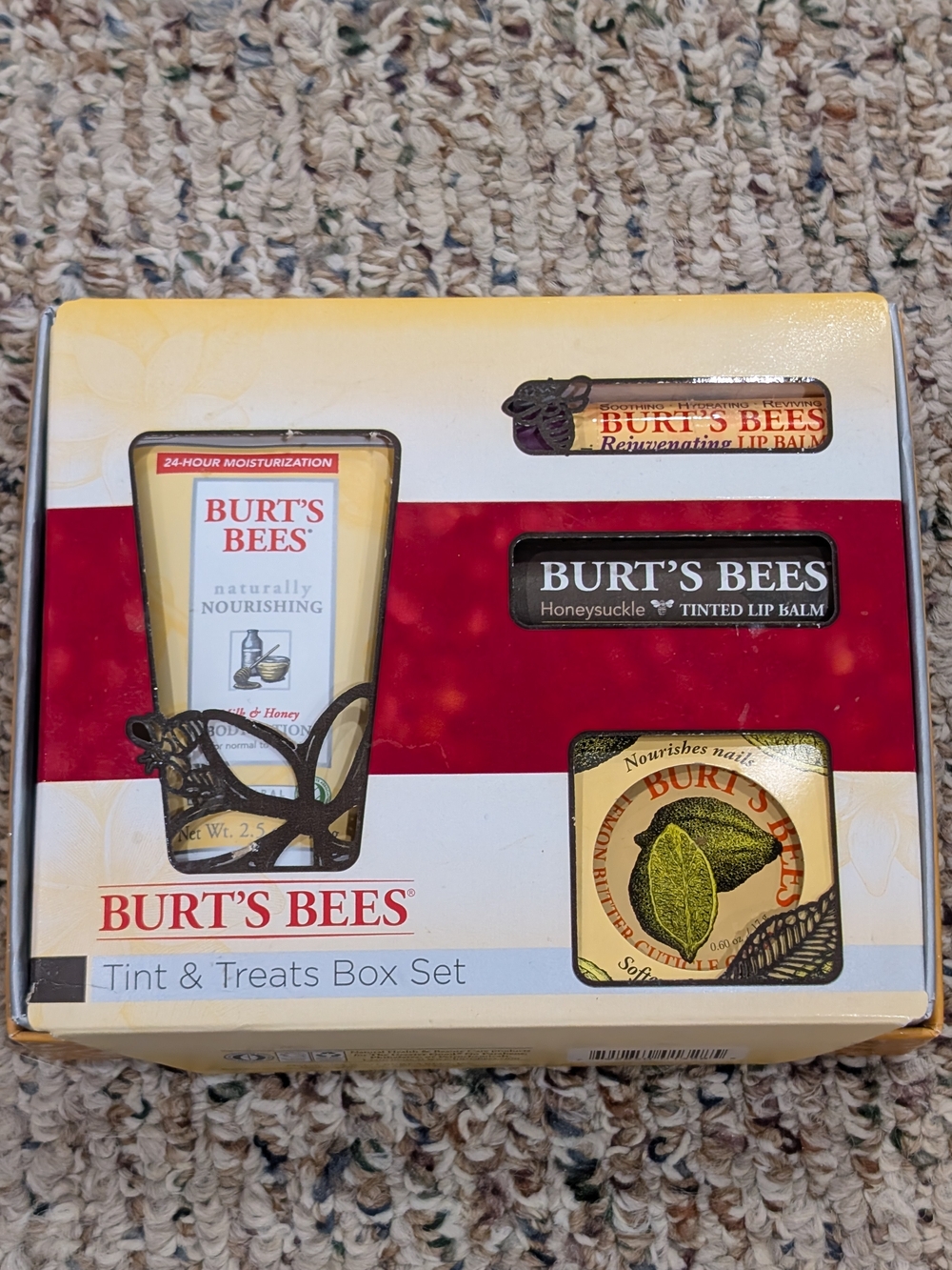 Burt's Bees Moisturizing & Tinted Lip Balm Set - Yellow, Red, Cream